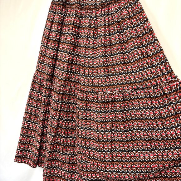 Anthropologie Neeru Kumar Farya Tiered Maxi Skirt Women's XS Geometric - Picture 5 of 16